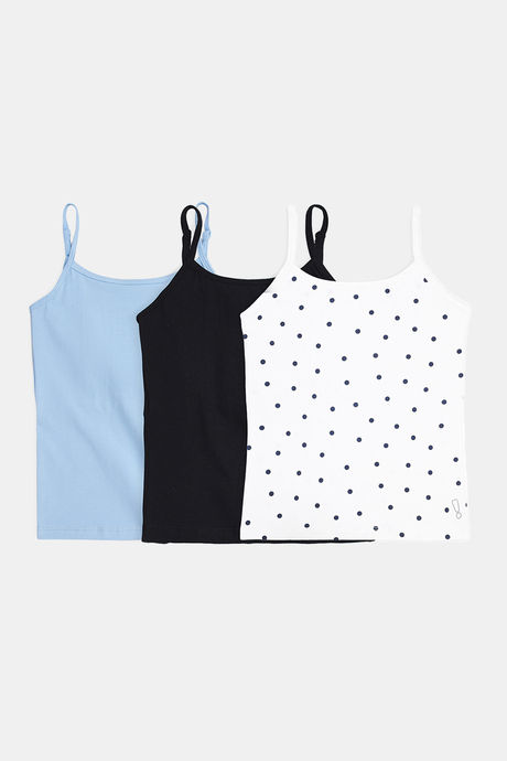 YouGotPlanB Girls Cotton Padded Camisole (Pack of 3) - Multicolor Buy YouGotPlanB Girls Cotton Padded Camisole (Pack of 3) - Multicolor